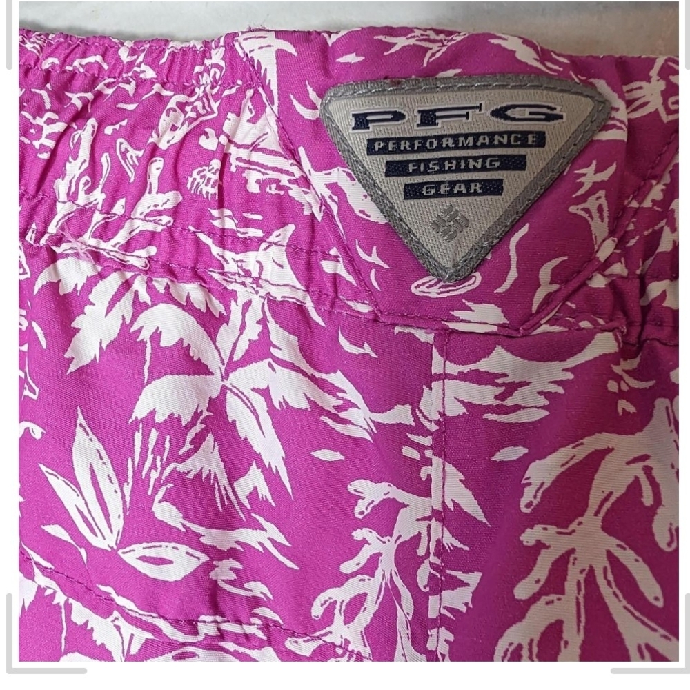 Pre-owned Columbia Pink and White Patterned Shorts - Picture 4 of 8
